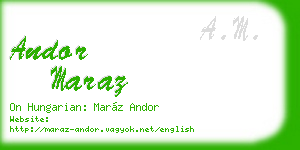 andor maraz business card